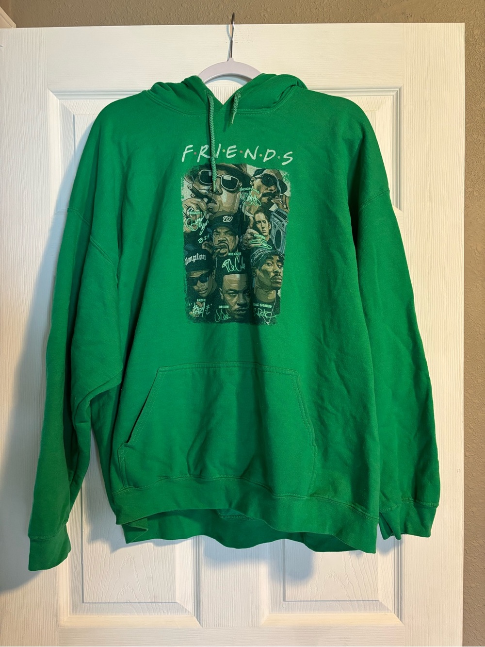 Gildan Green Friends Graphic Crewneck Sweatshirt